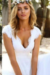 lace-v-neckline-white-wedding-dresses-ankle-length-1