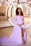lavender-lace-chiffon-baby-shower-dress-for-pregnant-woman-1