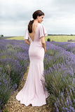 light-pink-bridesmaid-dresses-with-flared-sleeves-1