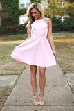 light-pink-halter-party-gown-with-short-satin-skirt