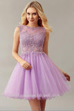 lilac-lace-bead-sleeveless-custom-homecoming-dress-short