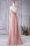 long-chiffon-coral-bridesmaid-dresses-with-draped-neckline-1