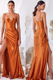 long-orange-prom-dresses-with-ruching-bodice