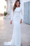 long-sleeved-modest-wedding-dresses-with-waistband