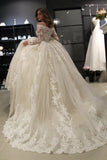 long-sleeves-lace-wedding-dress-ball-gown-off-the-shoulder-1