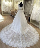 long-sleeves-vintage-lace-wedding-dress-v-neckline-2