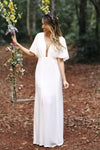 loose-sleeves-boho-bridal-dress-with-plunging-neckline