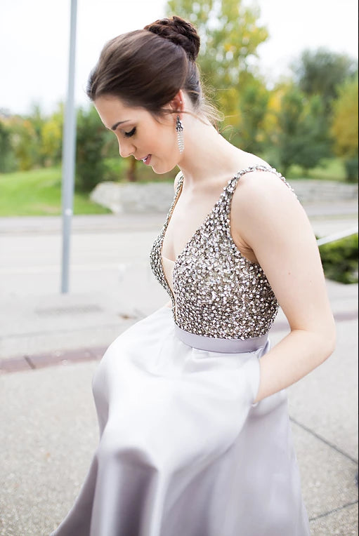low-cut-v-neckline-rhinestones-prom-dress-satin-ball-gown-1