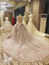 luxurious-colored-wedding-dress-ball-gown-with-3d-floral-lace-3