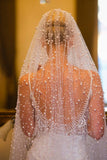 luxurious-pearls-wedding-veil-chapel-length