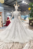 magnificent-stones-wedding-dresses-long-sleeves-illusion-neck
