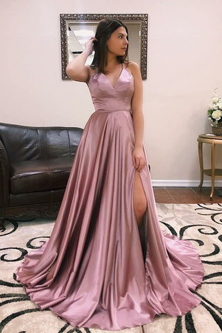 Maxi Long Mauve Prom Gown with Lace-up vestido de fiesta – loveangeldress