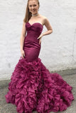 mermaid-style-prom-dresses-with-ruffles-organza-skirt