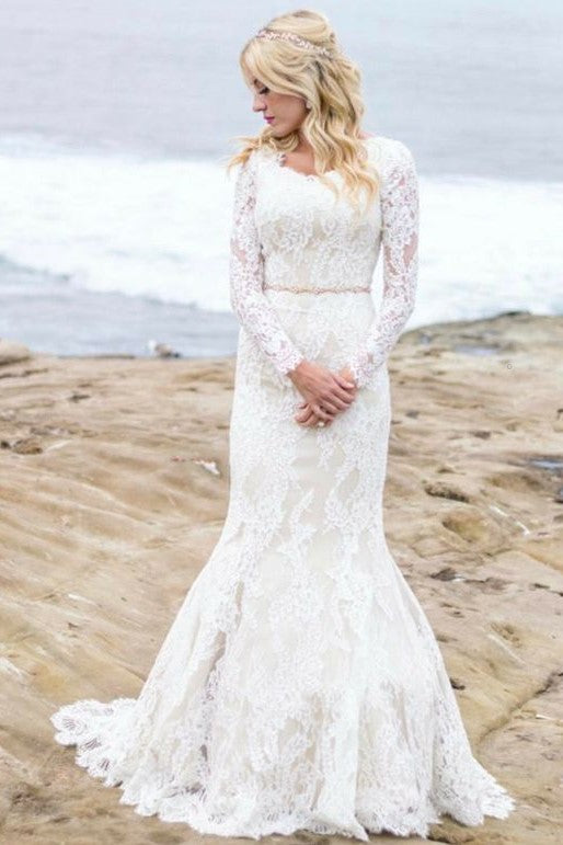 Winter Wedding Dress, Turtle Wedding Dress, Modest Wedding Dress, Lace Wedding  Dress, Long Sleeve Wedding Dress - Etsy