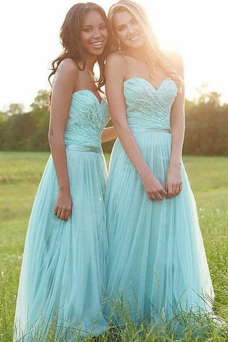 Mint Green Tulle Bridesmaid Lace Dress for Wedding Party