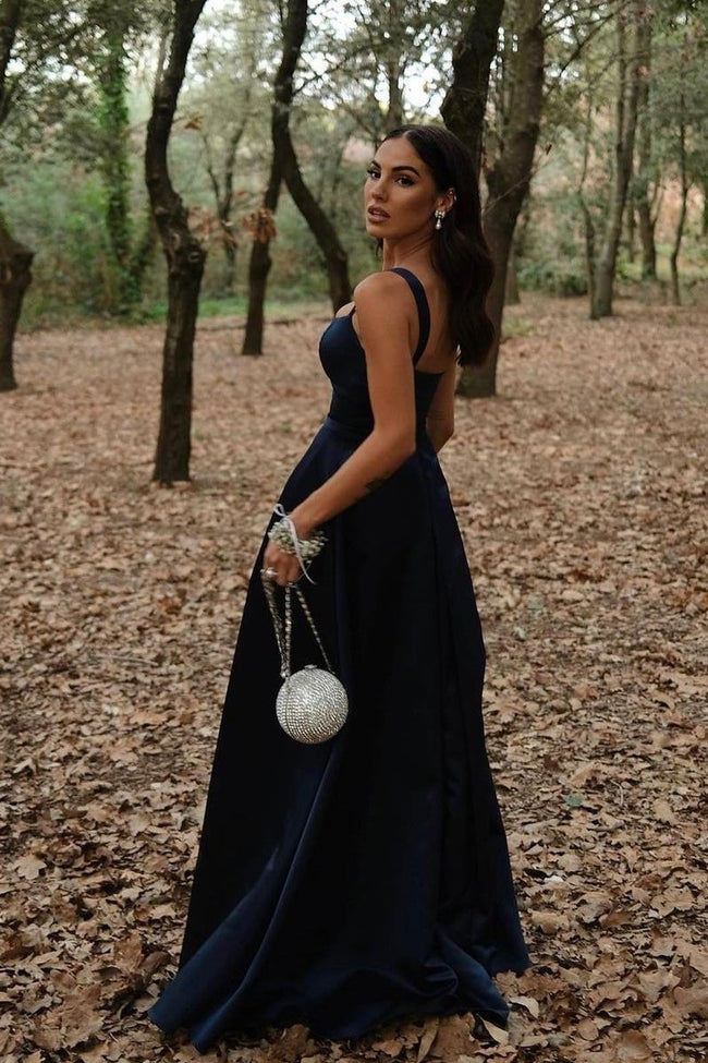 navy-blue-satin-bridesmaid-dress-with-square-neck-1