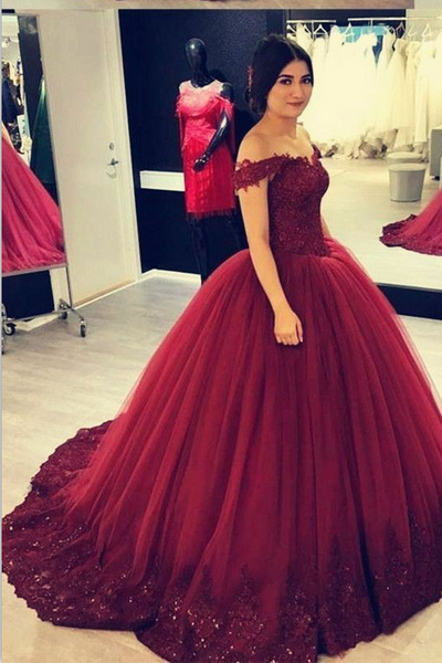 off-the-shoulder-beaded-lace-burgundy-prom-ball-gowns-vestido-de-baile