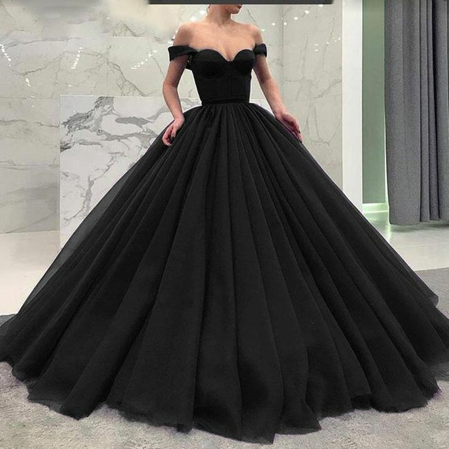 off-the-shoulder-black-prom-gown-with-puffy-tulle-skirt-1