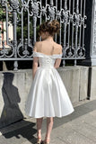 off-the-shoulder-corset-short-satin-wedding-dresses-with-bow-sash-1