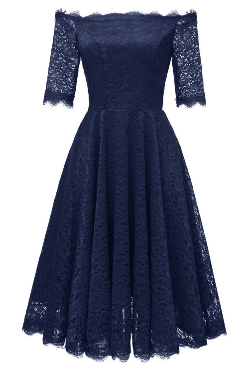 off-the-shoulder-dark-blue-bridesmaid-wedding-guest-dress-with-sleeves