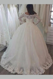 off-the-shoulder-lace-bridal-dress-with-long-sleeves-vestido-de-novia-1