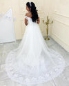 off-the-shoulder-lace-sheath-wedding-gown-with-tulle-train-1