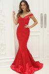 off-the-shoulder-red-satin-evening-dresses-mermaid-style