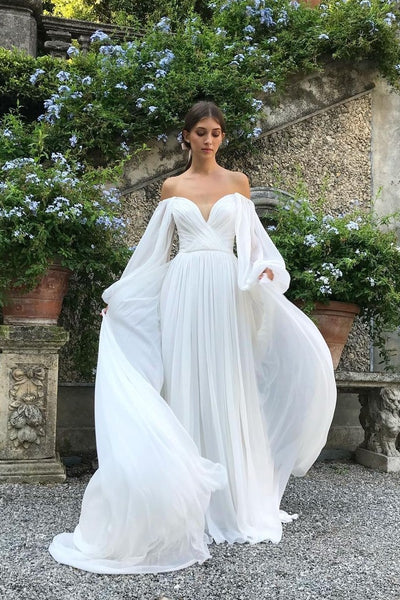 off-the-shoulder-sleeve-chiffon-wedding-gown-2021-summer-2