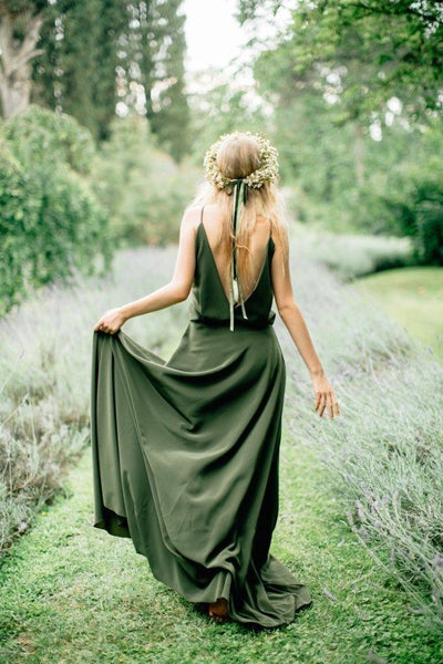 olive-green-chiffon-bridesmaid-gown-dress-long