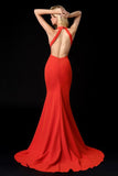 orange-red-mermaid-evening-dress-halter-neckline-1