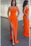 orange-red-one-shoulder-prom-dress-with-slit-side