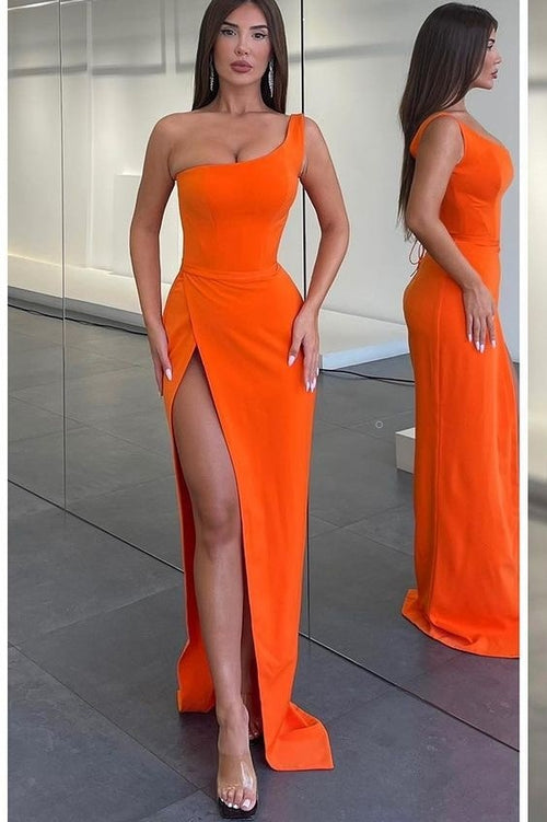 orange-red-one-shoulder-prom-dress-with-slit-side