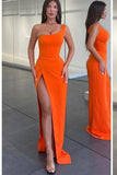 orange-red-one-shoulder-prom-dress-with-slit-side