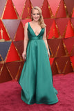 Wendi McLendon-Covey Green Satin Dress Oscars 2018 Red Carpet