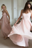 pale-pink-chiffon-bridesmaid-dresses-with-double-straps-1
