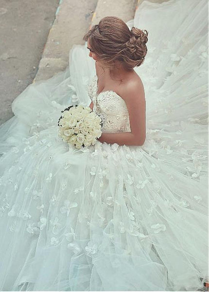 petal-flowers-strapless-ball-gown-wedding-dress-corset-back-5