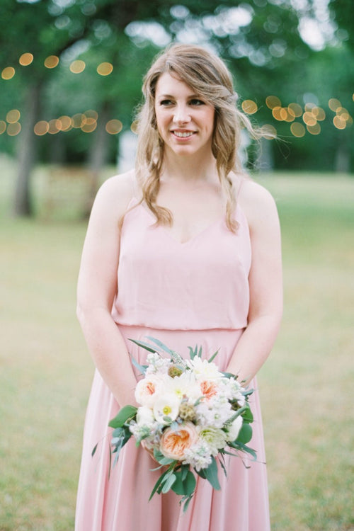 pink-boho-bridesmaid-dresses-with-strappy-chiffon-skirt