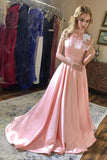 pink-satin-prom-party-dresses-with-beaded-halter-neckline-2