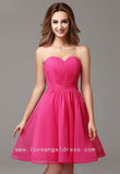 pleated-sweetheart-simple-fuchsia-homecoming-gown-short