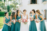 pleated-teal-hi-lo-bridesmaid-dresses-with-tulle-skirt-4