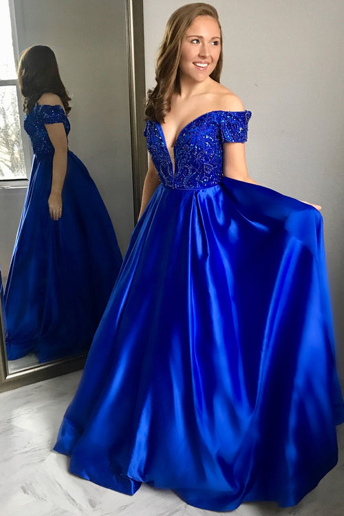 plunging-neckline-beaded-royal-blue-evening-formal-dress-near-me