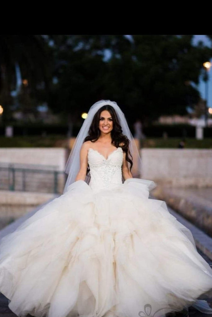Long Sleeves 2021 Big Ball Gown Wedding Dress Princess Puffy Bridal Dress - Wedding  Dresses - AliExpress