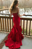 plunging-sweetheart-lace-red-mermaid-prom-gown-with-ruffled-skirt-1