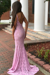 plunging-v-neck-sleeveless-beaded-lace-pink-prom-dress-1