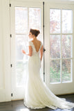 plunging-v-neck-trumpet-wedding-dress-lace-cap-sleeves-vestido-de-noiva-de-renda-1