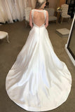 plunging-v-neckline-satin-marriage-dress-for-bride-with-hollow-back-1