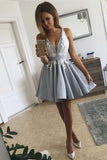 plunging-v-neckline-semi-formal-dress-with-lace-bodice