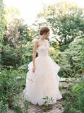 princess-ballgowns-lace-sweetheart-bridal-dress-with-ruffles-skirt-2