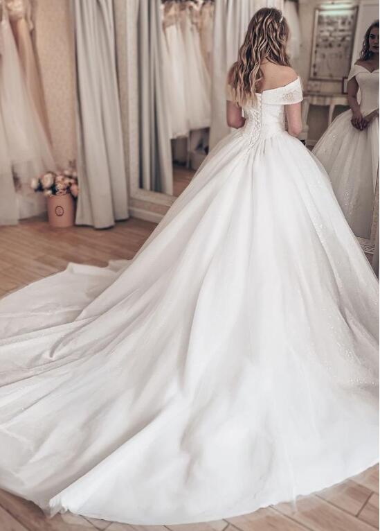 princess-ivory-crystals-wedding-dresses-with-off-the-shoulder-1