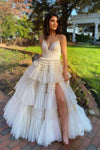 princess-pink-wedding-dress-with-tulle-tiered-skirt-3